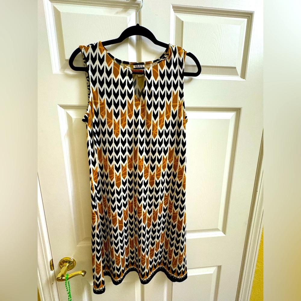Haani Black and Gold Chevron Tank Top